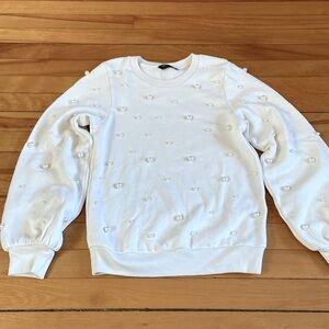 Marks & Spencer cream pearl sweater UK6, US2